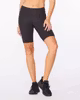 2XU Motion Mid-Rise Compression Short - Black/Dotted Black Logo (Dam)