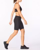 2XU Motion Mid-Rise Compression Short - Black/Dotted Black Logo (Dam)