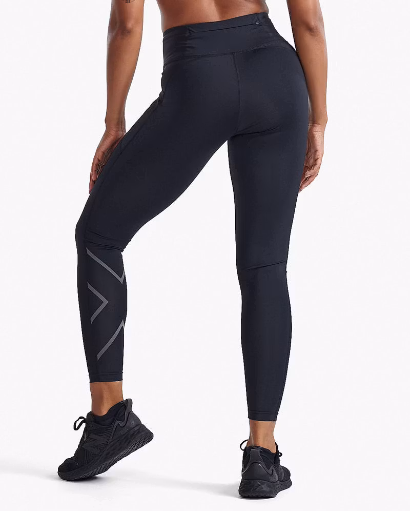 2XU Aero Hi-Rise Compression Tights - Black/Black Reflective (Dam)