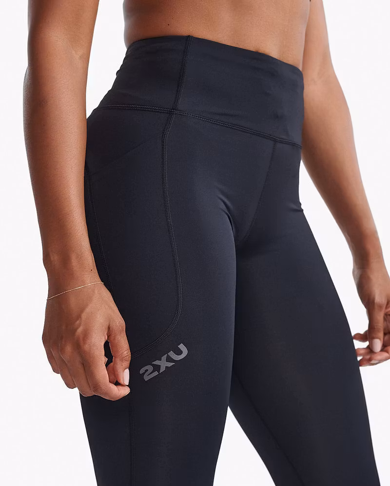 2XU Aero Hi-Rise Compression Tights - Black/Black Reflective (Dam)