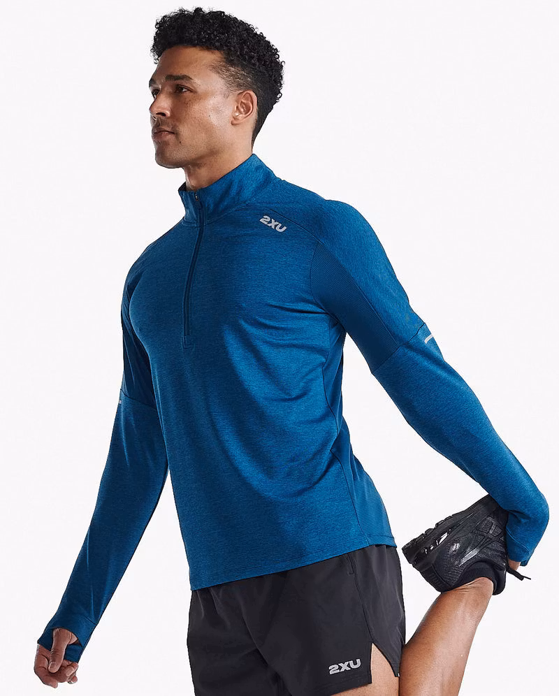 2XU Aero 1/2 Zip (Herr) - Majol/Silver Reflective