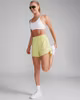2XU Aero Hi-Rise 4 inch Short (Dam) - Limelight/White Reflective