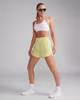 2XU Aero Hi-Rise 4 inch Short (Dam) - Limelight/White Reflective