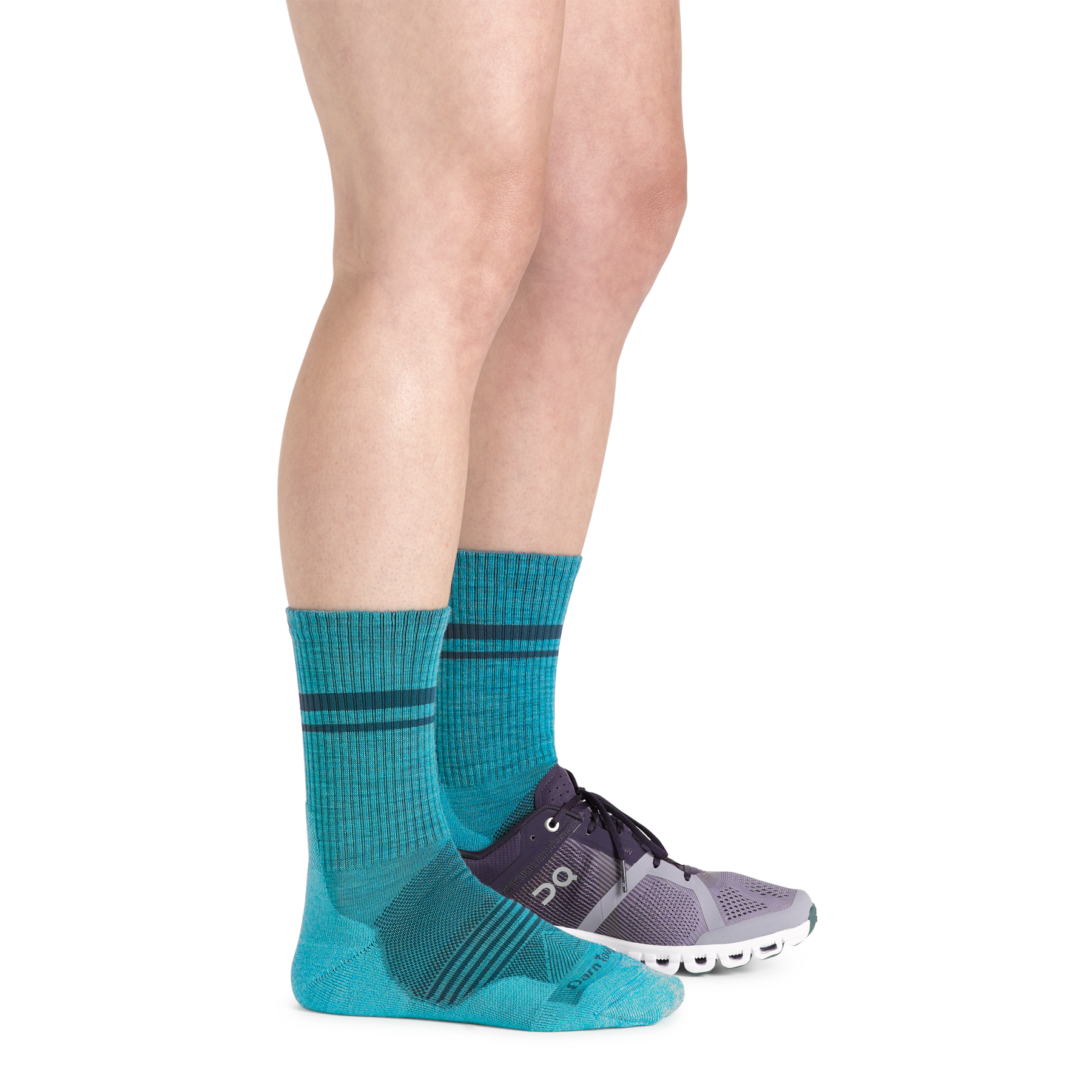 Darn Tough Element - Run Micro Crew Lightweight with cushion (Dam) - Cyan