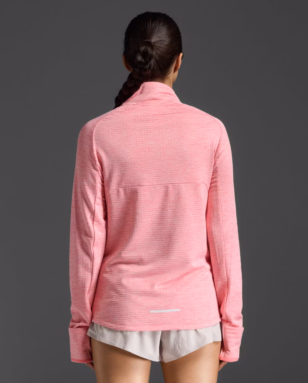 2XU Ignition 1/4 Zip (Dam) - Pink Glow/Silver Reflective