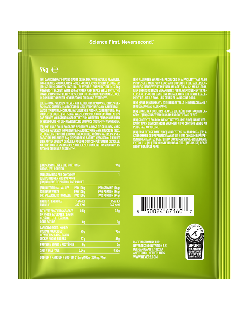 Neversecond C90 High-Carb Drink Mix - Citrus