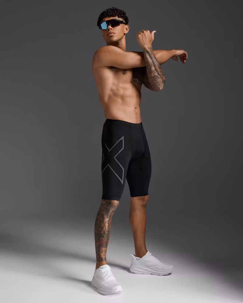 2XU Light Speed Compression Shorts - Black/Black Reflective (Herr)