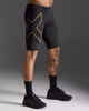 2XU Light Speed Compression Shorts - Black/Gold Reflective (Herr)