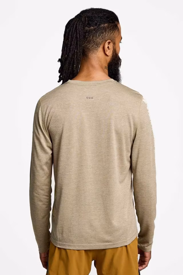 Saucony Stopwatch Long Sleeve (herr) - Coffee Heather