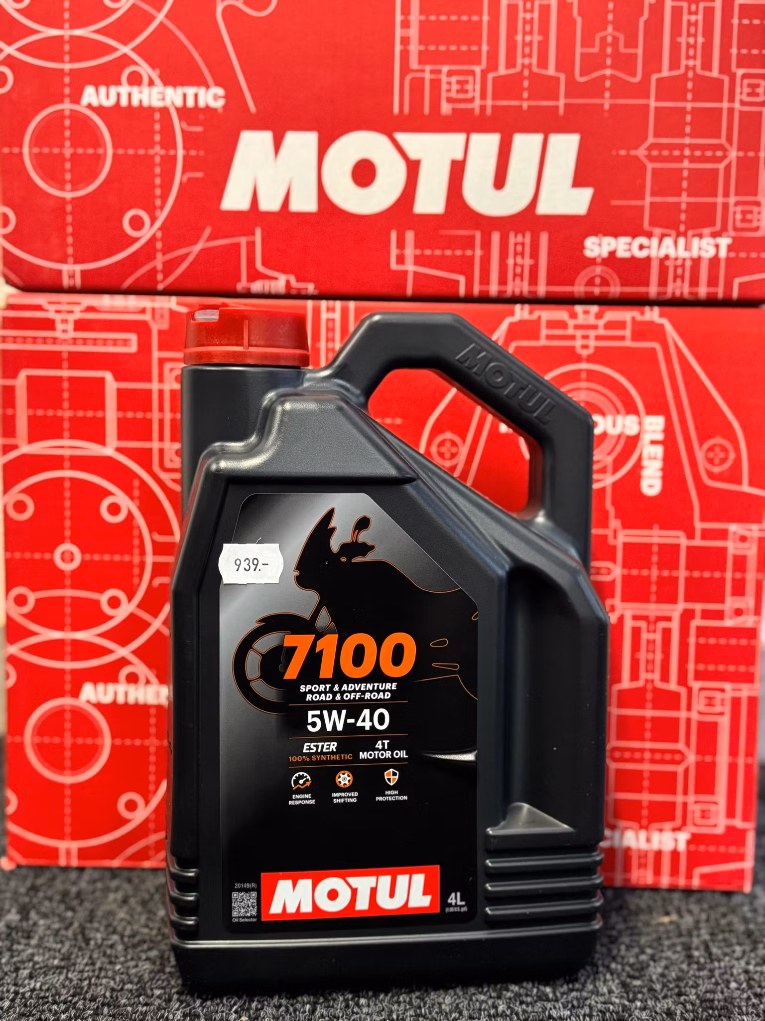 Motul 7100 5w40 4L * 1st HiFlo Oljefilter ingår *