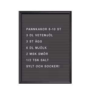 Affisch, print, poster med pannkaksrecept
