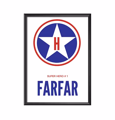 Super Hero affisch, print, poster till Farfar