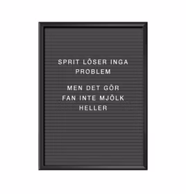 Sprit löser inga problem - men det gör fan inte mjölk heller