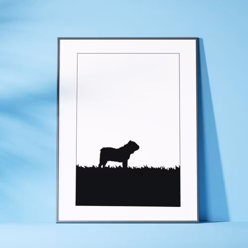 Engelsk Bulldog poster 30x40 cm