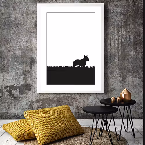 Fransk Bulldog "Fralla" poster 30x40 cm