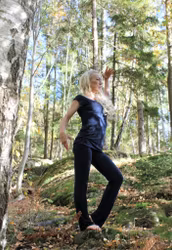 Marinblåa byxor