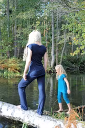 Marinblåa byxor