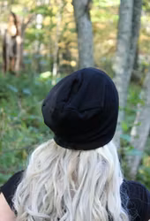 Svart 100% Merinoull Mössa Eko