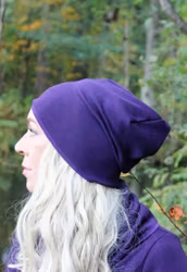 Lila 100% Merinoull Mössa Eko