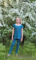 Turkost tights och tröja set barn fr. 349kr
