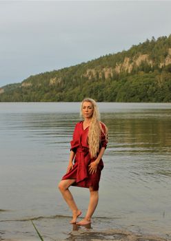Röd kimono