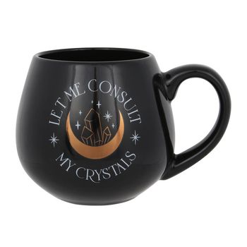 Låt mig konsultera mina kristaller rundad mugg