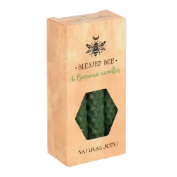 Grön "överflöd" bivax Magic Spell Candles