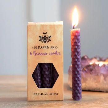 Lila "Övervinna" bivax Magic Spell Candles