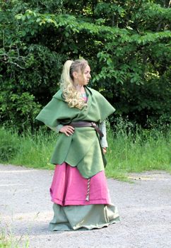 Grön 100%  Ull Cape