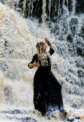 Svart vikingaklänning Hell