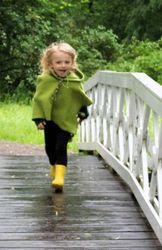Grön barn viking ullcape