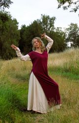 Ull klänning för Vikinga och medeltiden