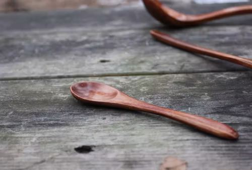 Viking dessertsked i trä