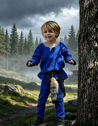 Barne vikingskjorte i lin fra 799 kr