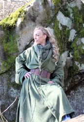 Grøn MAXI-cardigan