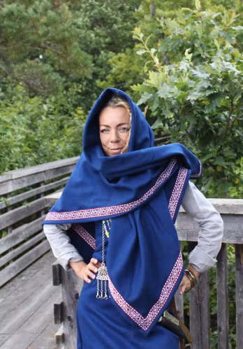 Blå Viking Dam Mantel