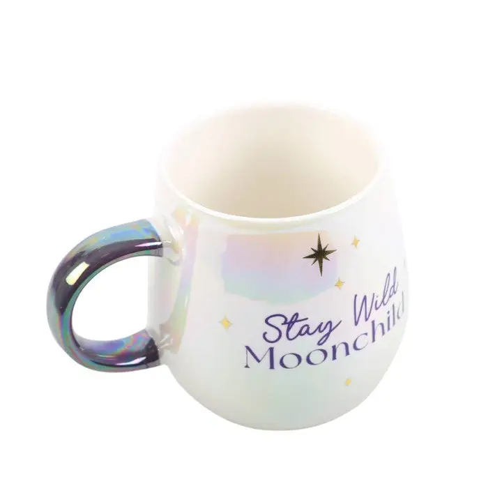 Stay Wild Moon Child keramikmugg med iriserande stjärndesign