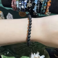 Armband - Lavasten - Rund (5-6mm)