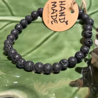 Armband - Lavasten - Rund (5-6mm)