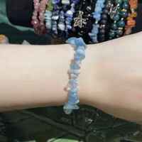 Armband - Akvamarin - Chips