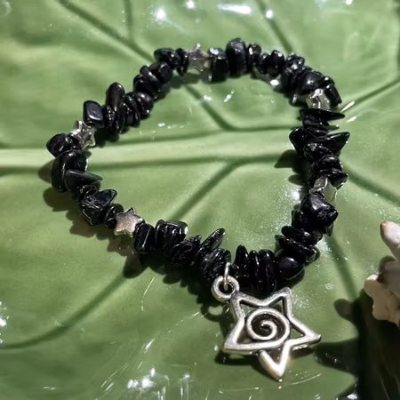 Armband - Turmalin - Chips - Stjärna Charm