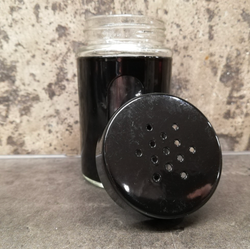 Ströare i glas, 100 ml, med genomskinlig bård