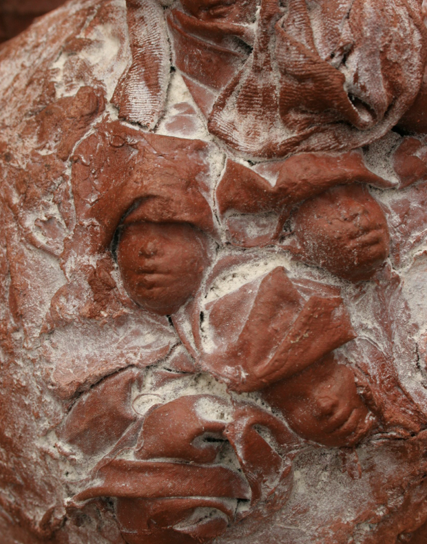 Lady set med 5 halva huvuden, 2,5 x 4 cm