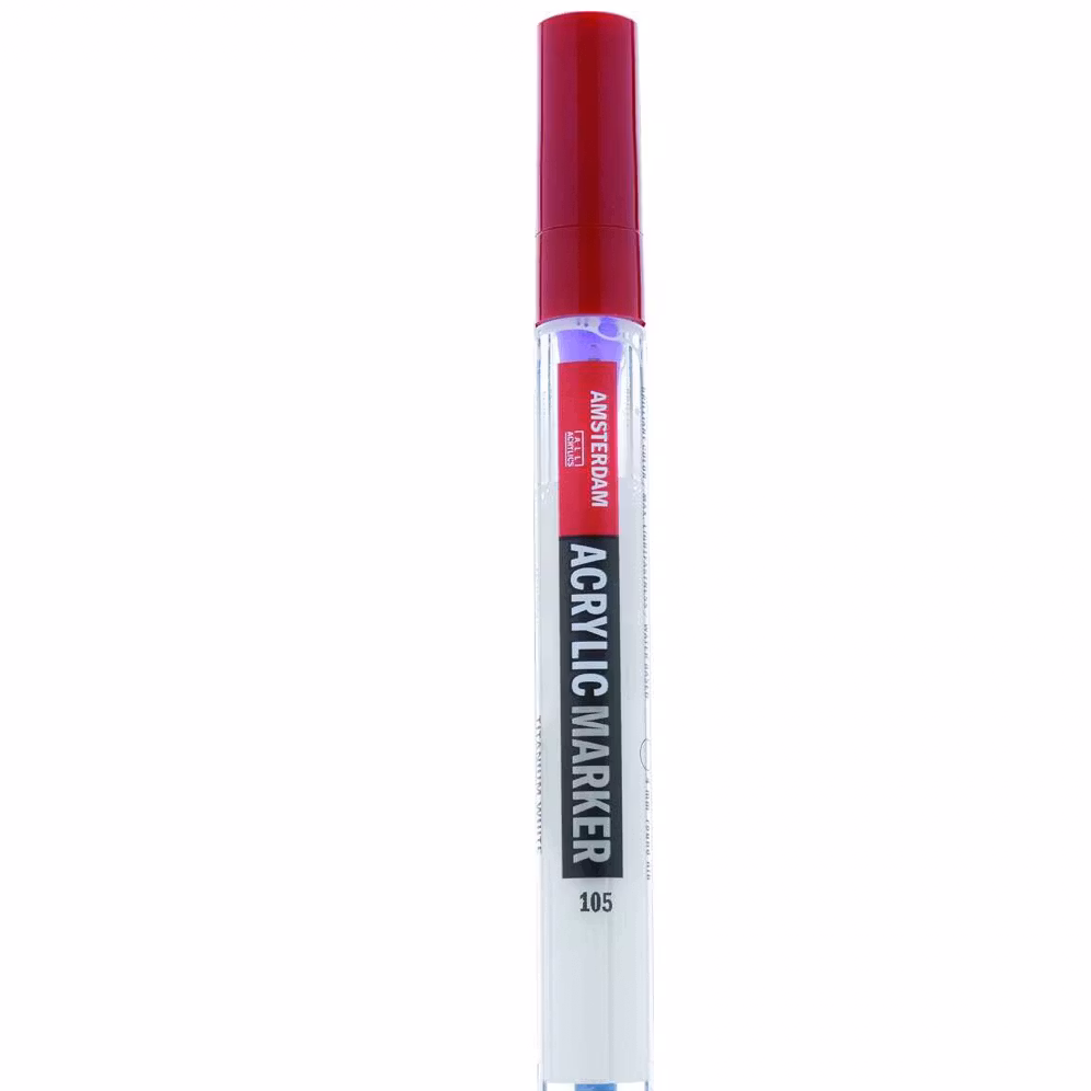 AMSTERDAM MARKERS SMALL 2 mm, Titan vit