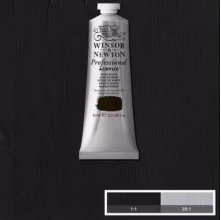Winsor & Newton prof. 60ml - Mars Black 386