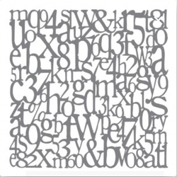 Alphabet Spaghetti, 20,3x20,3 cm