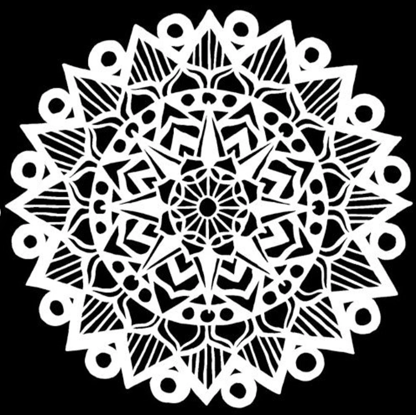 Mandala, 30 cm i diameter