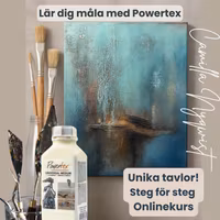 Måla med Powertex, konstkurs online, tillgång 2 år