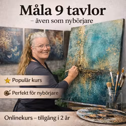 Måla med Powertex, konstkurs online, tillgång 2 år
