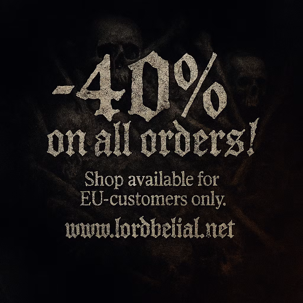 IMPORTANT INFO! All items -40%! Shop is now open for EU customers only!
